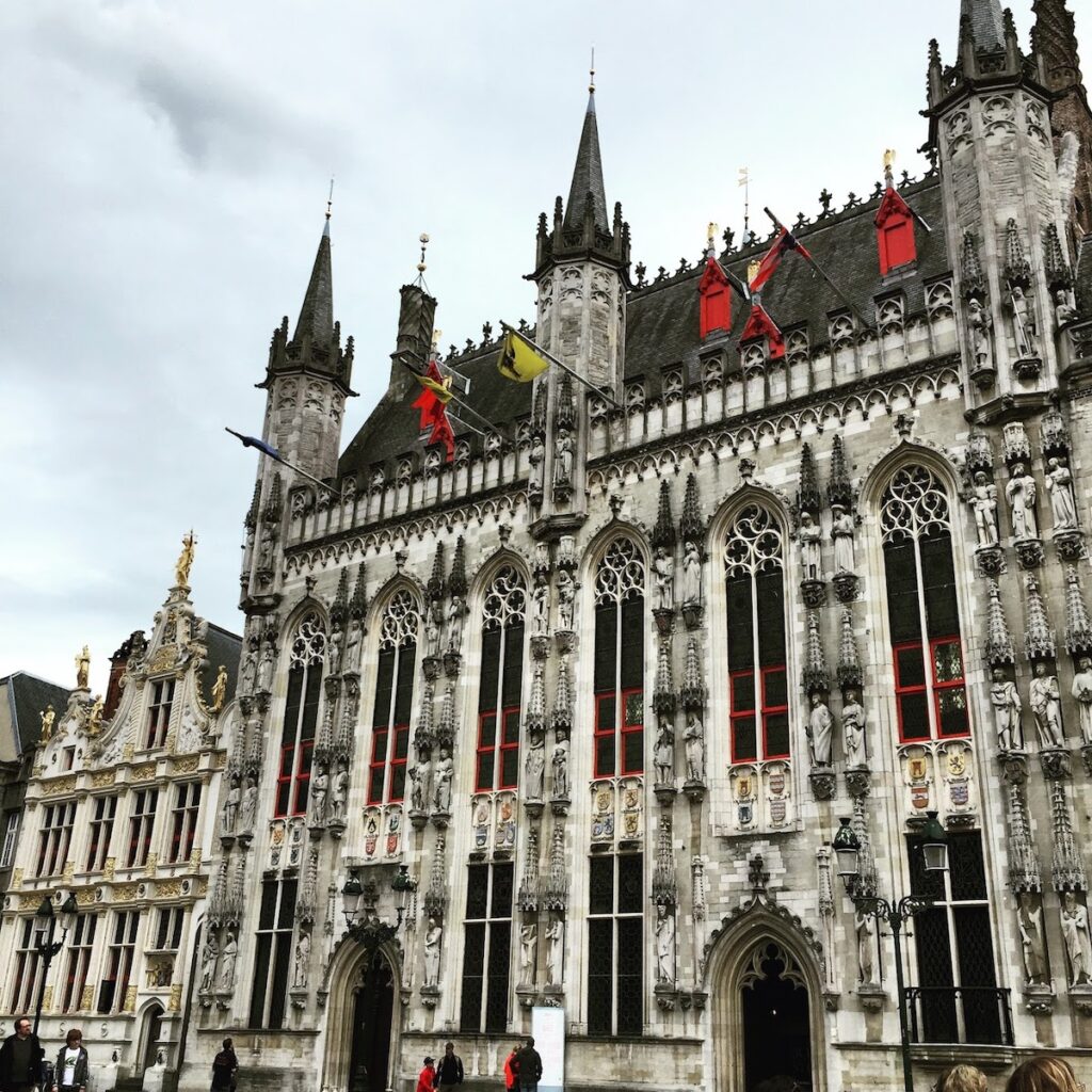 Gothic building in Brugge, Belgium. Lesser known underrated travel destinations to add to your itinerary solo female travel